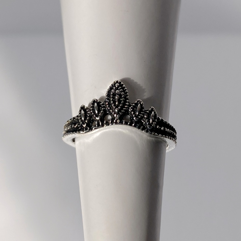 Silver gypsy boho classic ring  size 5 - Picture 2 of 4